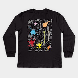 History of Art (dark tee) Kids Long Sleeve T-Shirt